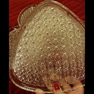 Vintage Indiana Glass Hostess Snack Plate Set
